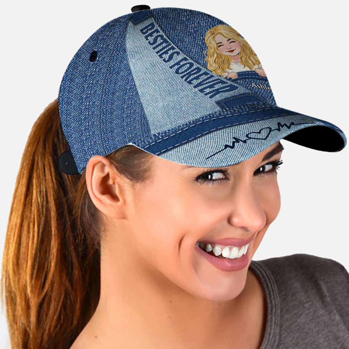Meilleures amies pour toujours - Casquette classique personnalisée pour meilleures amies
