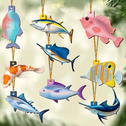 Types de poissons - Ornement de pêche personnalisé