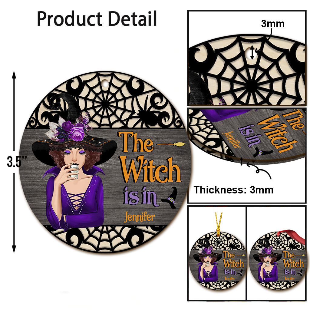 La sorcière est là - Ornement de sorcière personnalisé