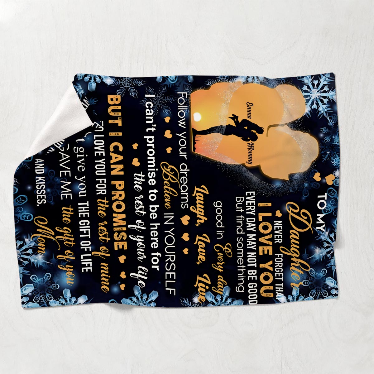 À ma fille - Couverture personnalisée pour fille