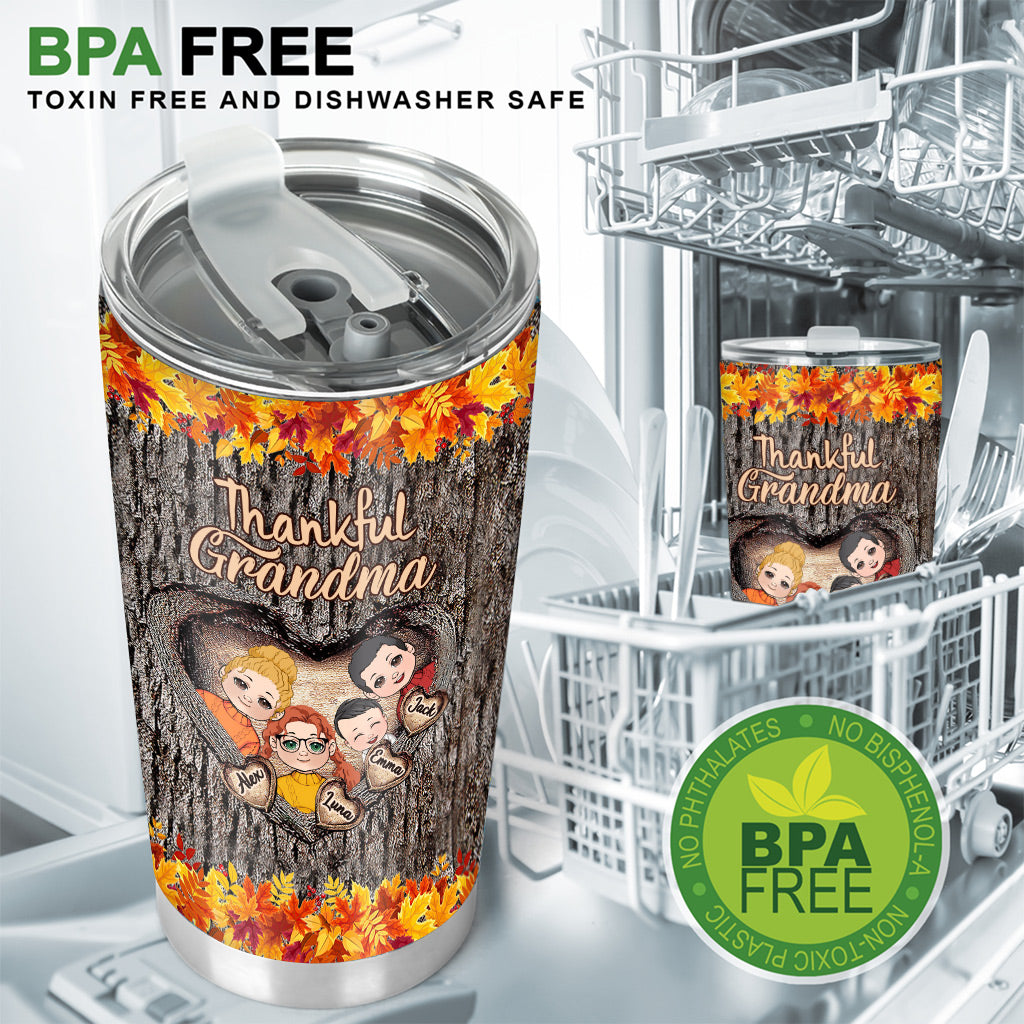 Thankful Grandma - Gift for grandma - Personalized Tumbler