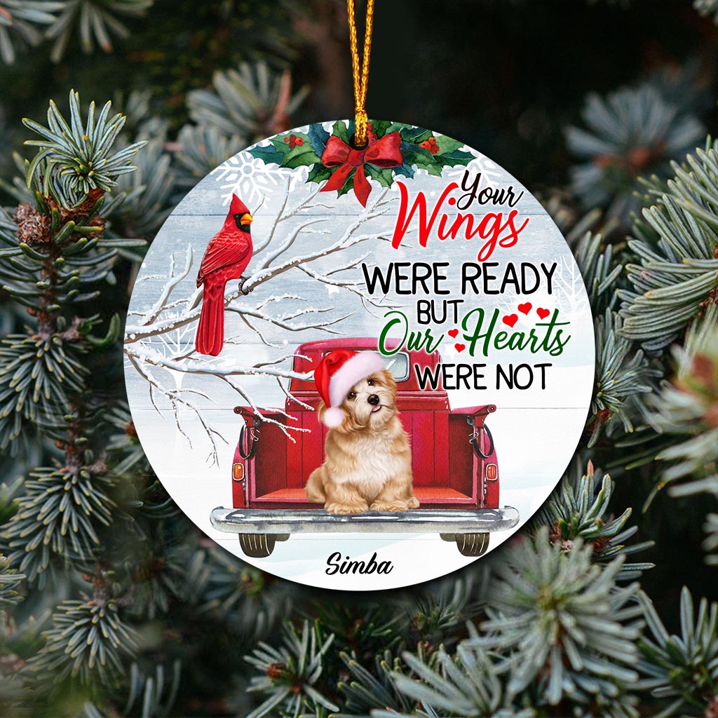 Tes ailes étaient prêtes, mais mon cœur ne l'était pas - Ornement personnalisé pour chien
