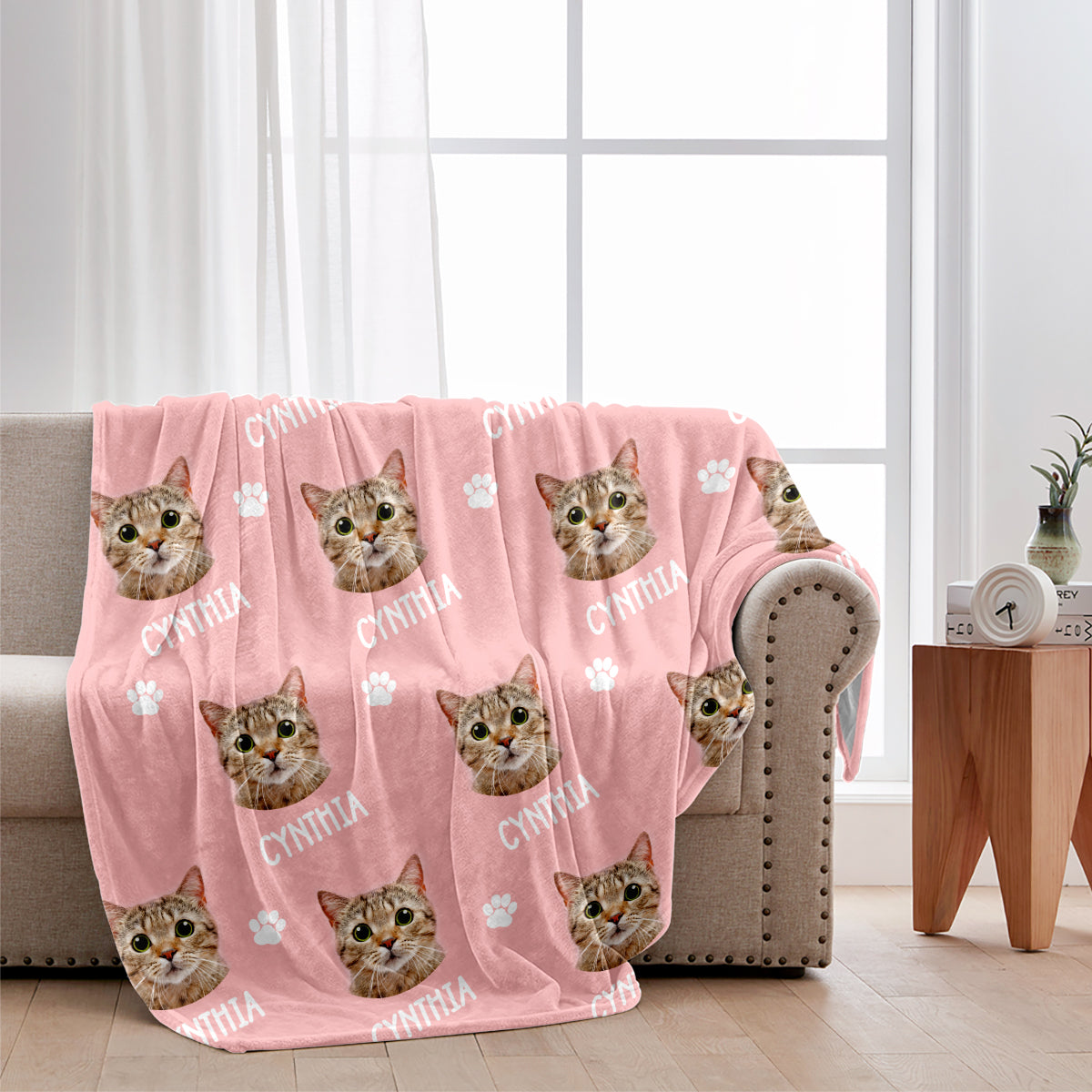Couverture personnalisée pour chat - Motif chat