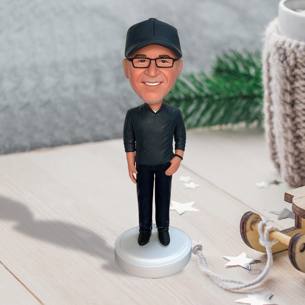 Mon grand-père - Cadeau pour grand-père - Figurine à tête oscillante personnalisée