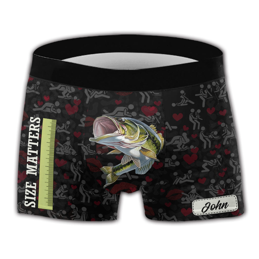 La taille compte - Boxers de pêche personnalisés pour hommes