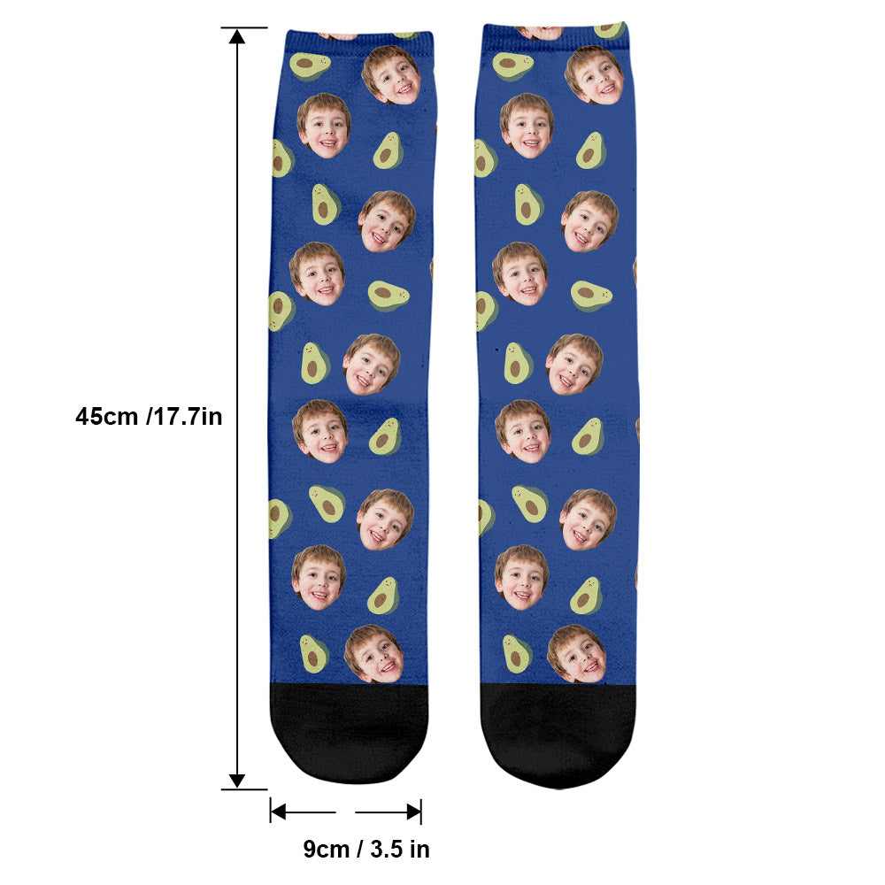 Chaussettes personnalisées pour petit-fils à motif d'icônes amusantes