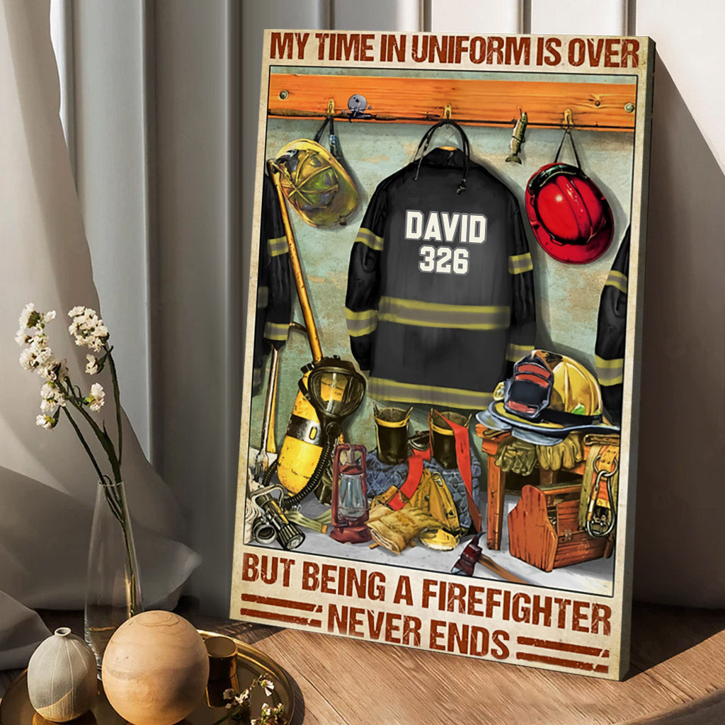 Être pompier, c'est pour la vie - Toile et affiche personnalisées pour pompiers