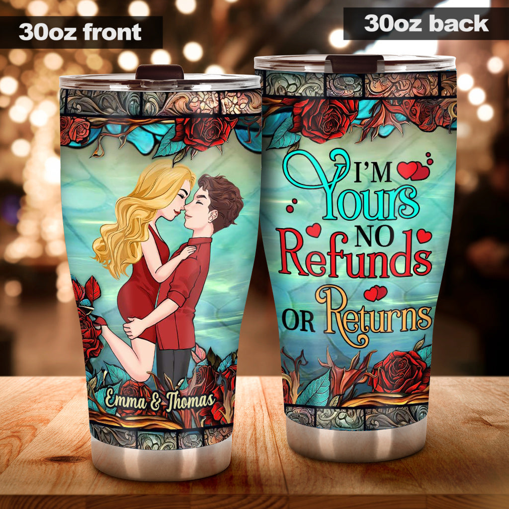 I Met You. I Liked You. I Love You. I'm Keeping You. Forever Yours - gift for husband, wife, boyfriend, girlfriend - Personalized Tumbler