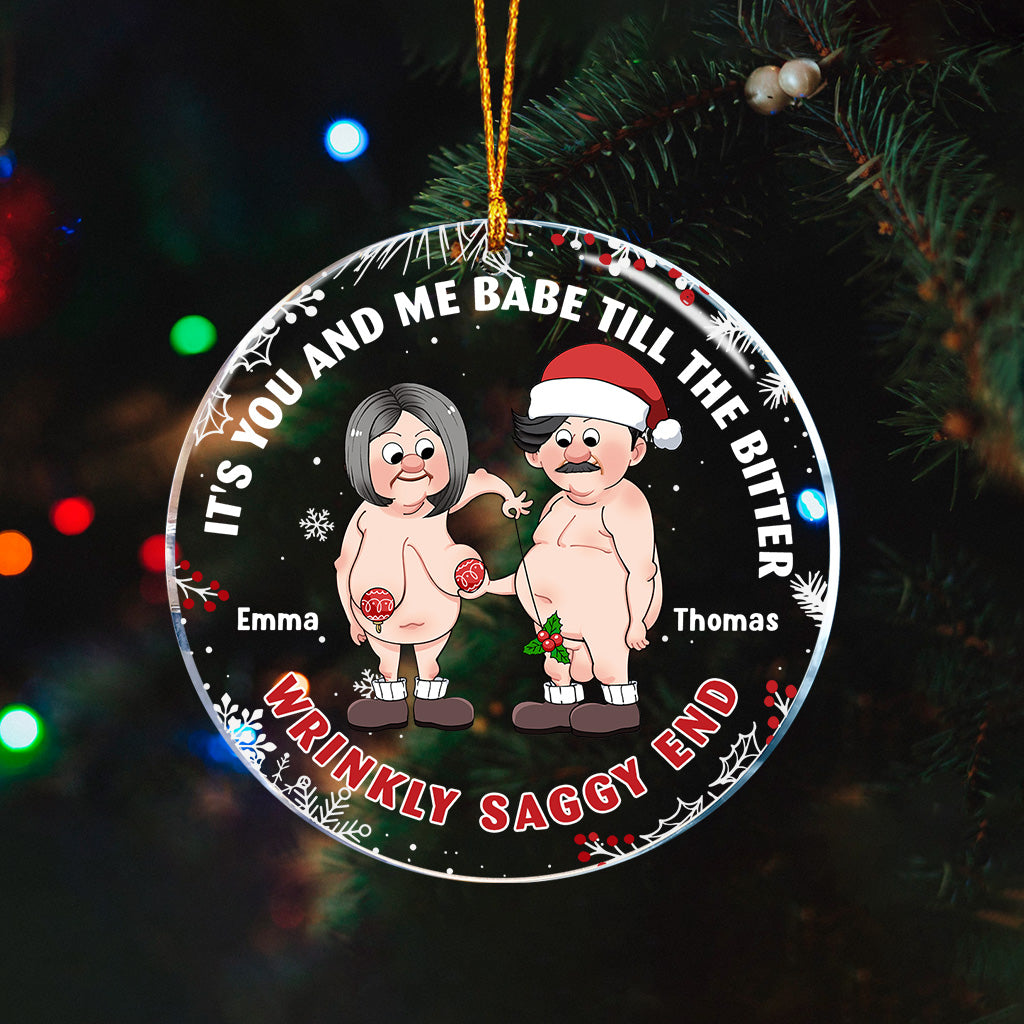 L'extrémité amère, ridée et affaissée - Ornement transparent personnalisé pour couple