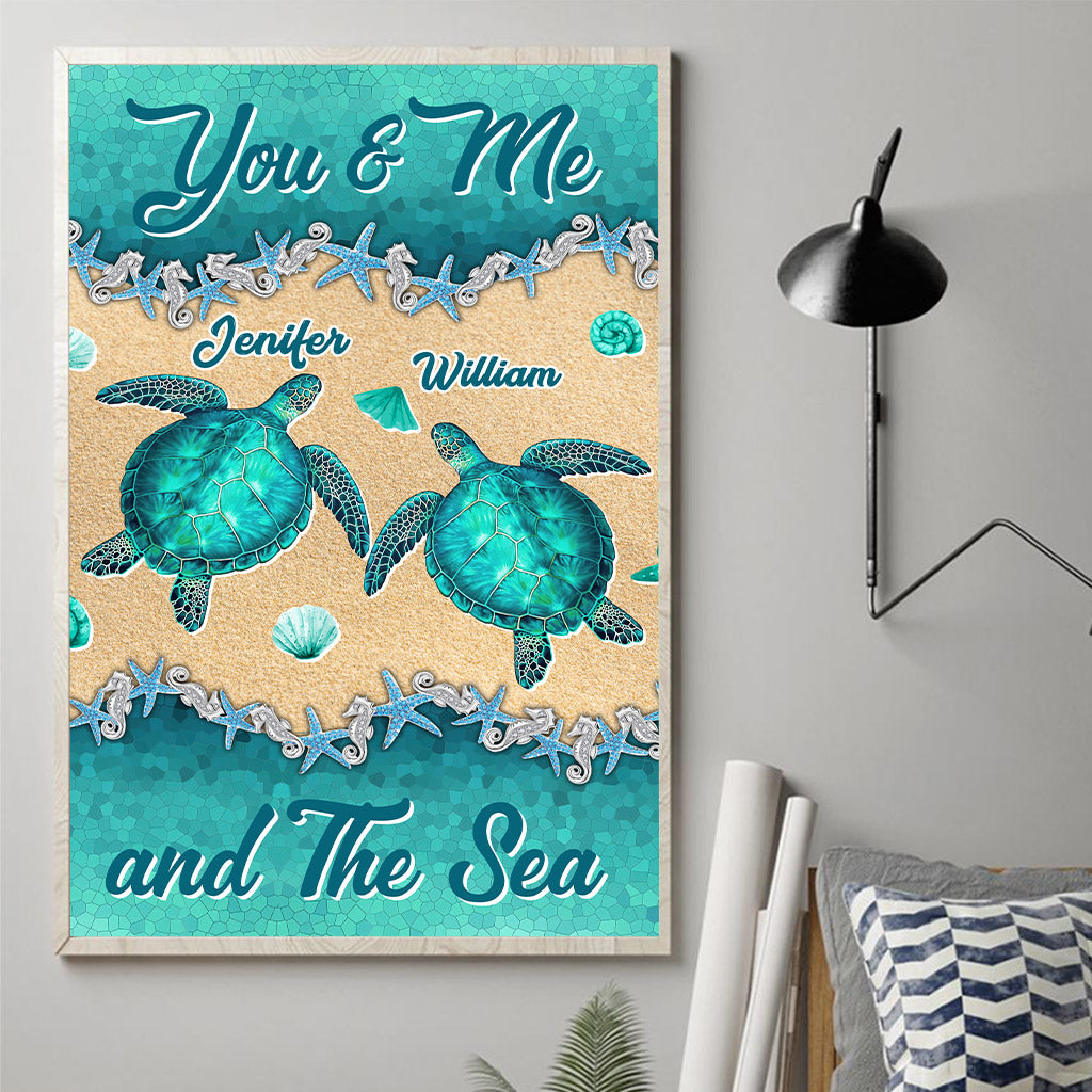 Salty Lil' Beach - Toile et affiche personnalisées avec tortue