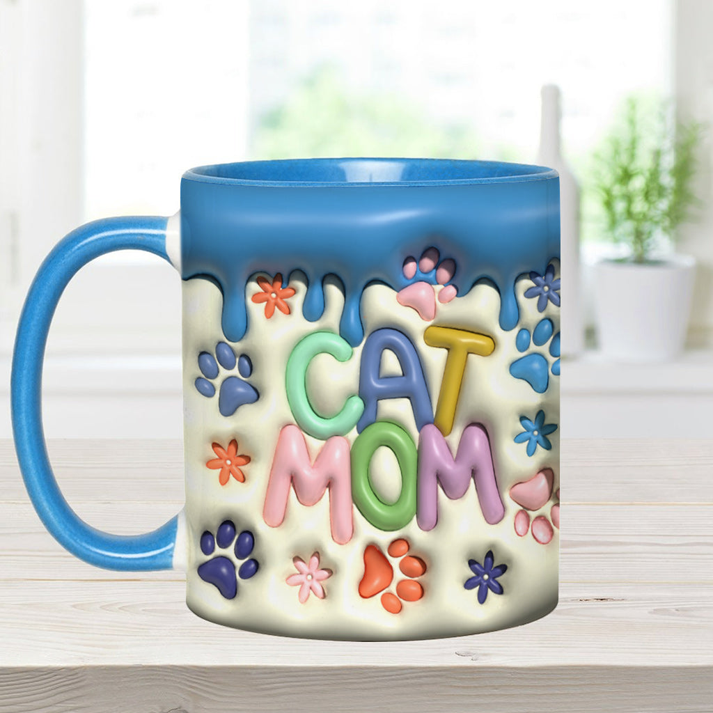 Dog Mom Cat Mom Dog Dad Cat Dad - Personalized Dog Accent Mug