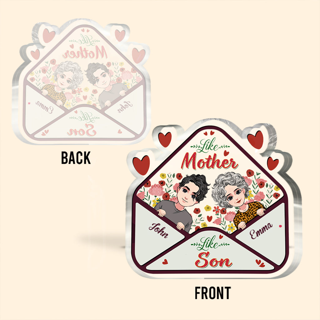 Like Mother - Gift for mom, daughter, son - Personalized Custom Shaped Acrylic Plaque