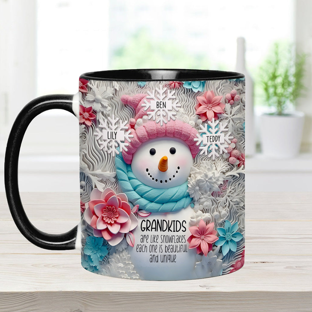 Les petits-enfants sont comme des flocons de neige - Cadeau pour grand-mère - Mug personnalisé
