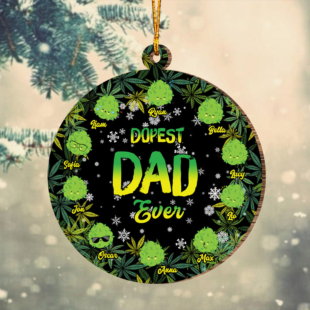 Dopest Dad Ever - Personalized Weed Ornament