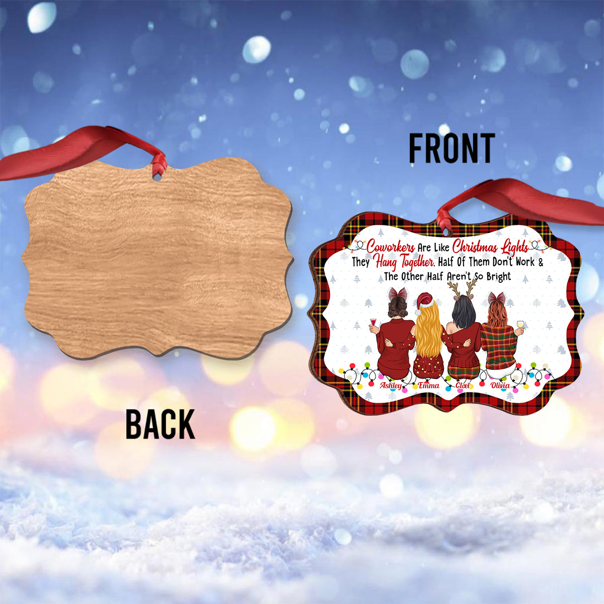 Les collègues, c'est comme des guirlandes de Noël - Ornement personnalisé pour collègues