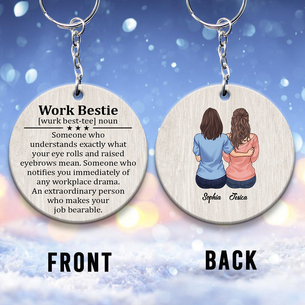 Work Bestie - Personalized Colleague Keychain