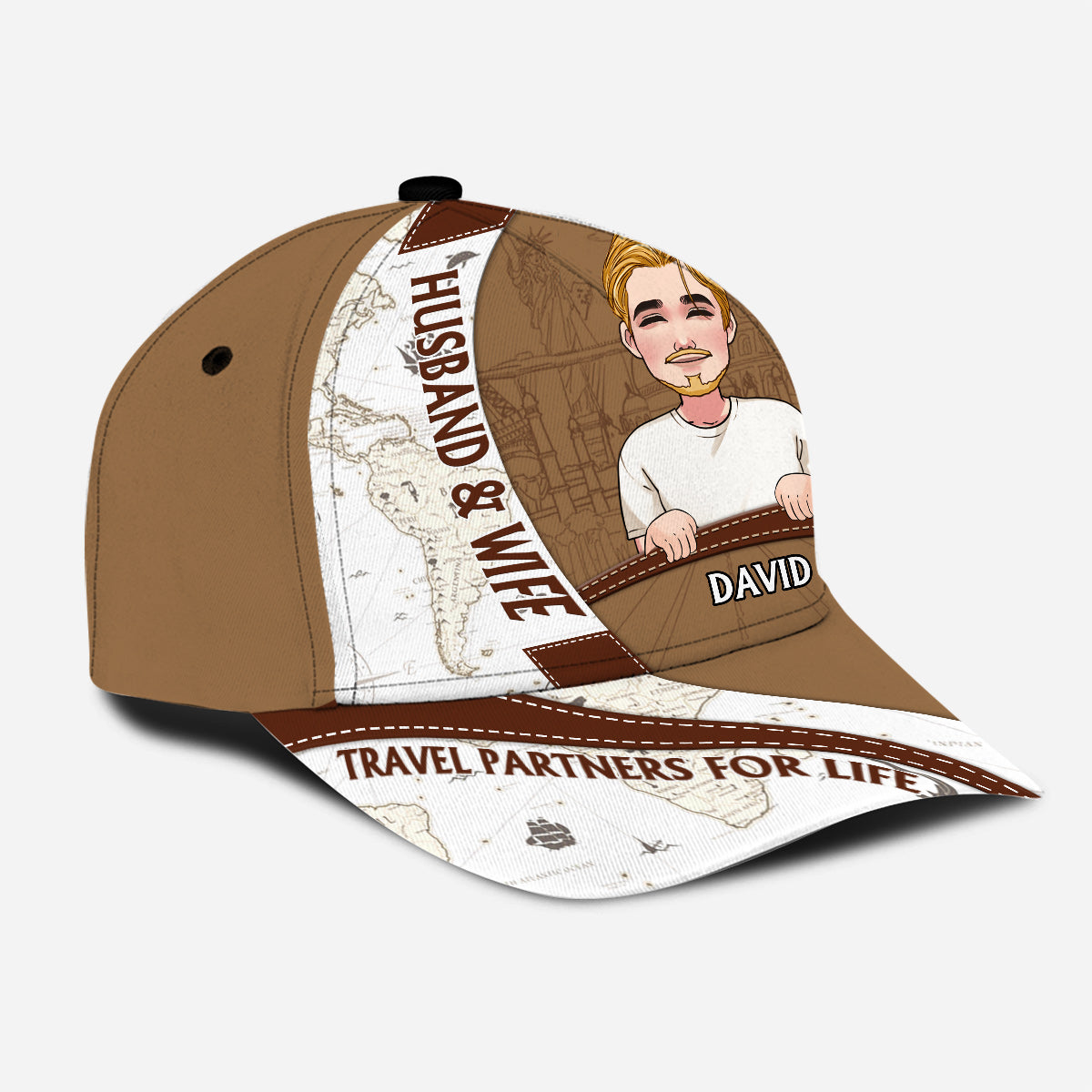 Partenaire de voyage mari et femme - Casquette de voyage classique personnalisée