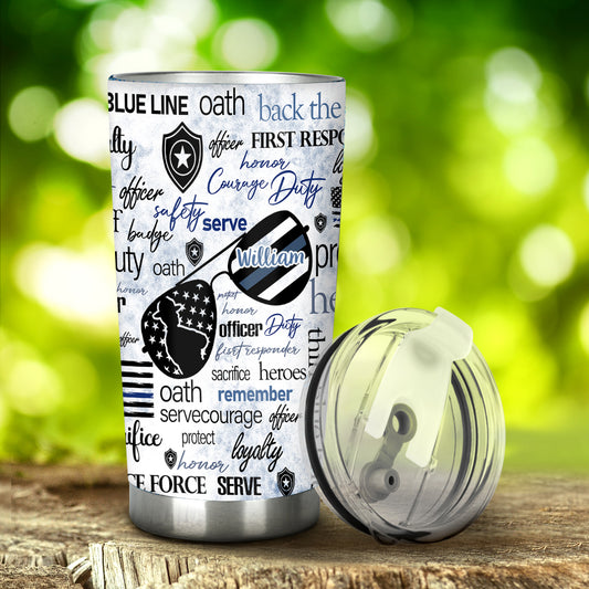 Police Officer - Personalized Police Officer Tumbler