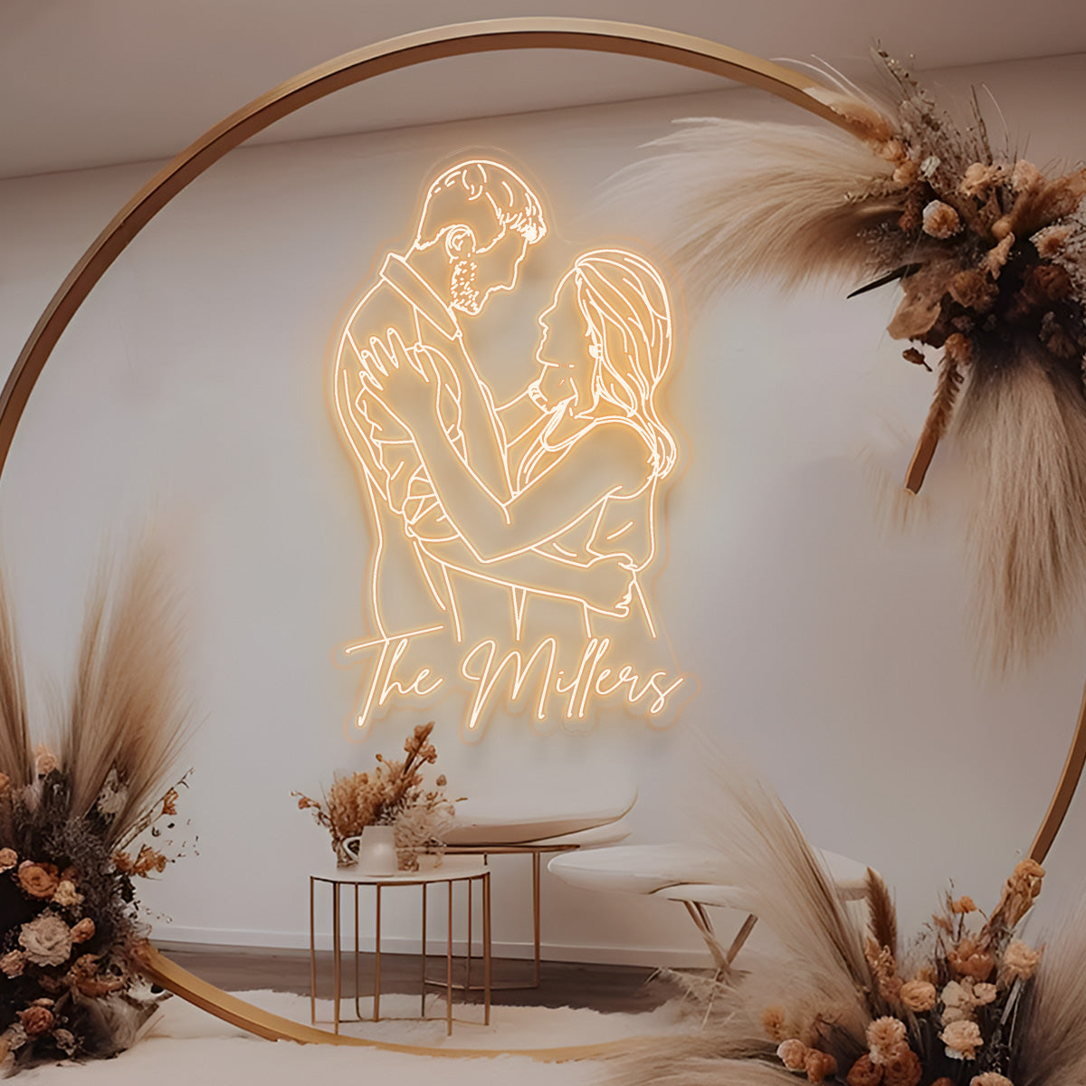 Je t'aime - Enseigne lumineuse personnalisée pour couple