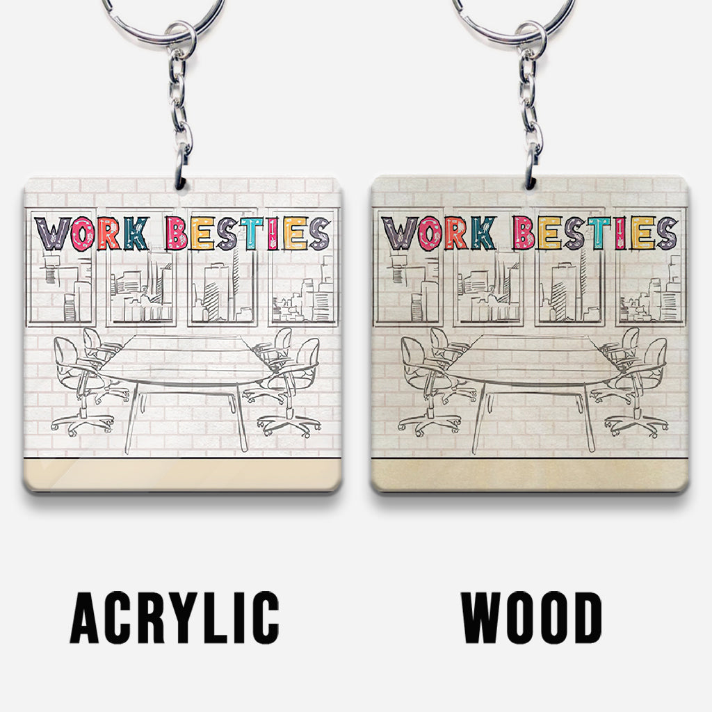 C'est grâce à toi que je ne frappe personne au travail - Porte-clés personnalisé pour collègue