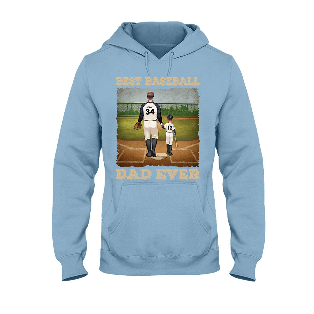 Meilleur papa de joueur de baseball au monde - T-shirt et sweat à capuche personnalisés