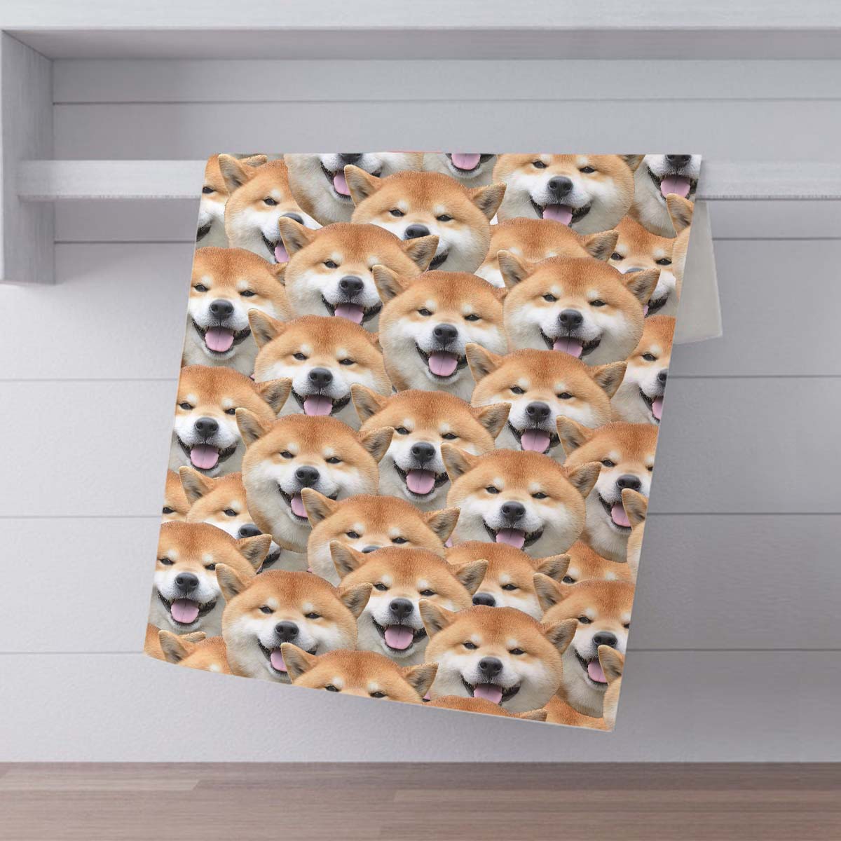 Serviette personnalisée à motif adorable de têtes de chien et de chat - Cadeau idéal pour les amoureux des chiens et des chats
