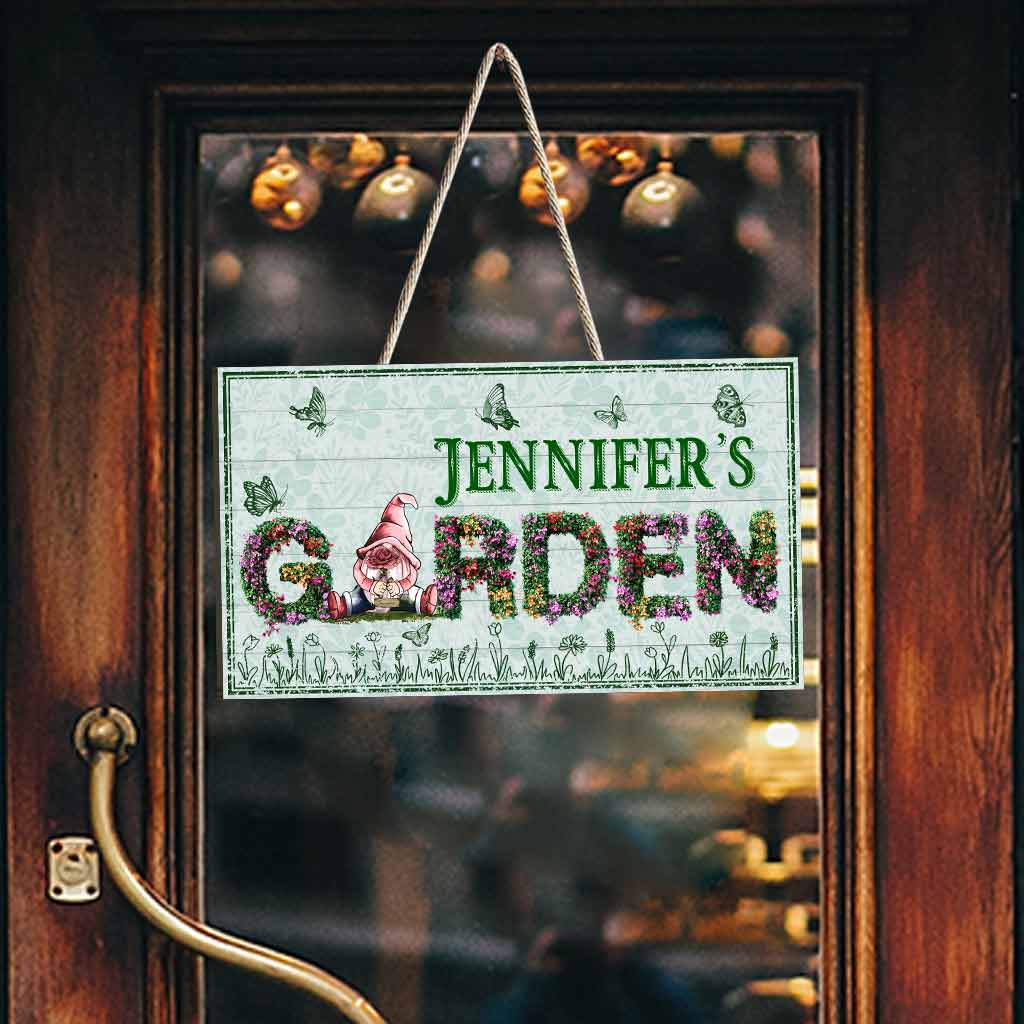 Welcome To My Garden - Personalized Gardening Custom Shaped Wood Sign