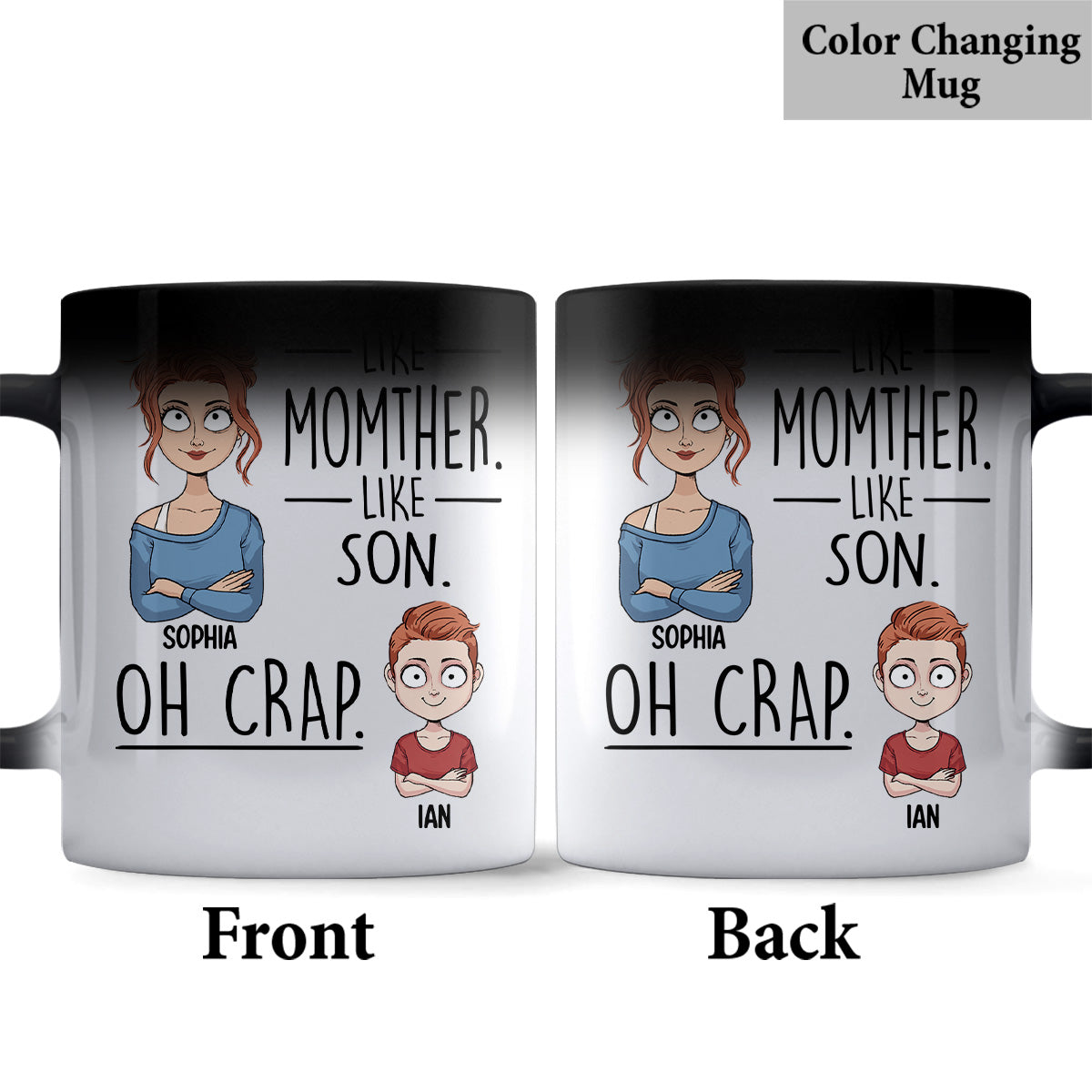 Tel père, telle fille, tel fils - Cadeau pour papa, maman, fils, fille - Mug personnalisé