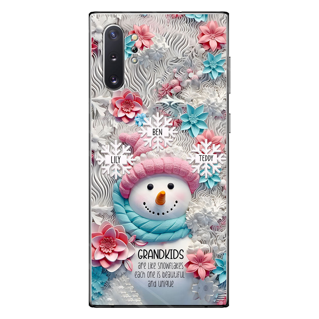 Les petits-enfants sont comme des flocons de neige - Cadeau pour grand-mère - Coque de téléphone personnalisée