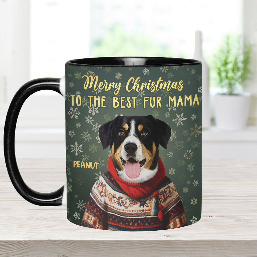 Portrait personnalisé de votre animal de compagnie pour Noël - Cadeau pour les amoureux des chiens et des chats - Mug décoratif personnalisé