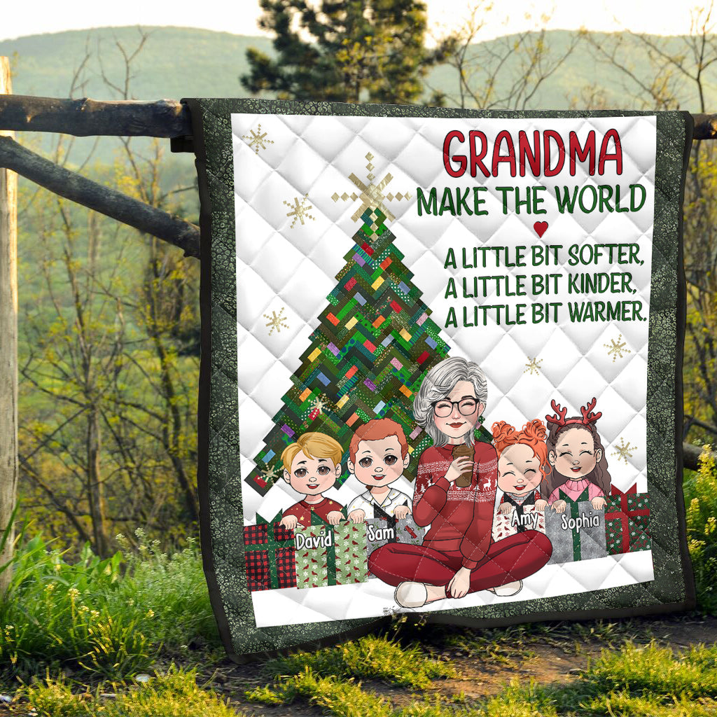 Un peu plus chaud - Cadeau pour grand-mère - Couverture personnalisée