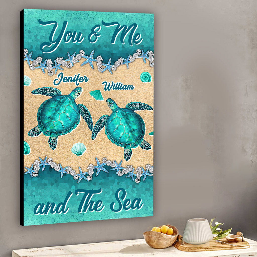 Salty Lil' Beach - Toile et affiche personnalisées avec tortue