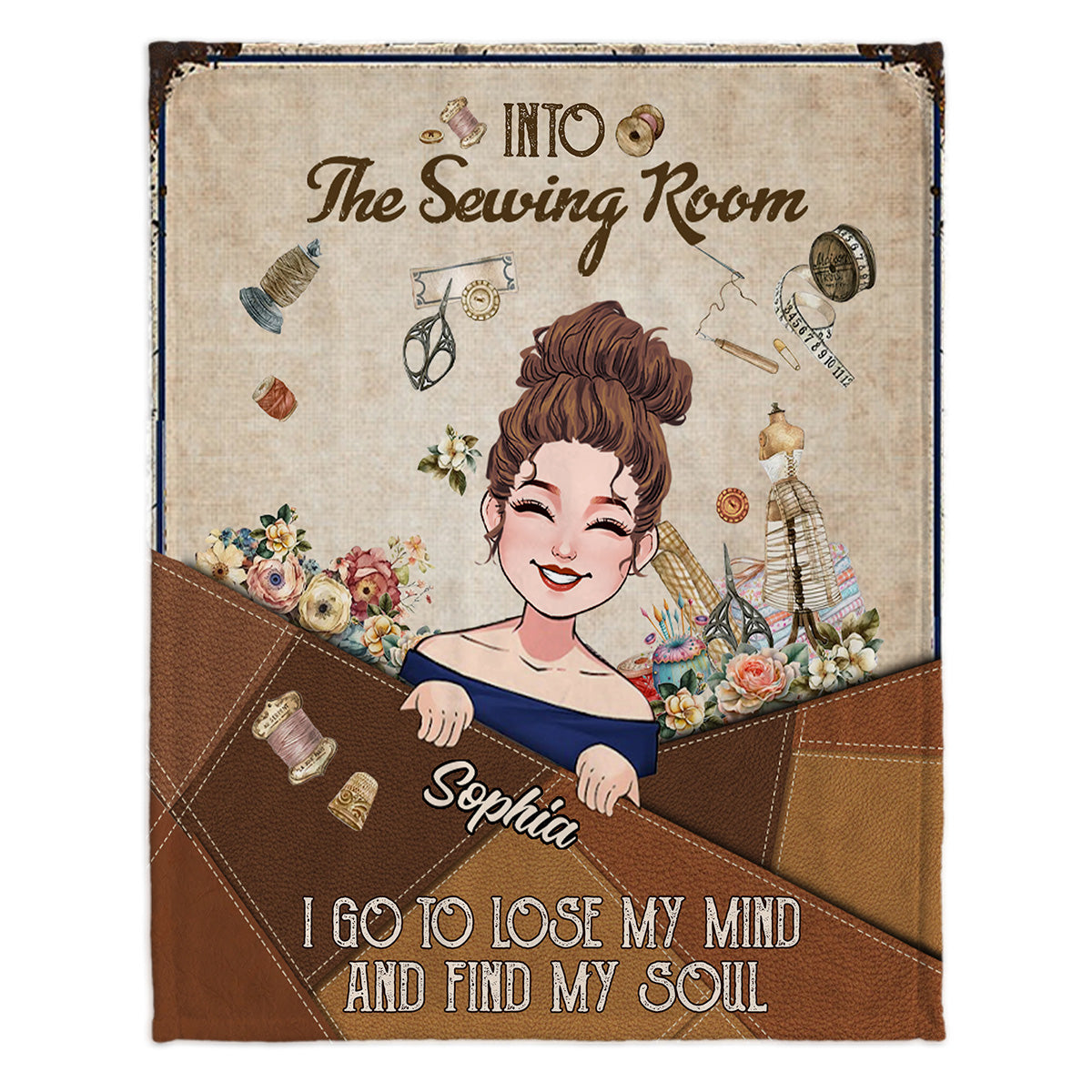 Et me voilà partie à l'atelier de couture ! - Couverture de couture personnalisée