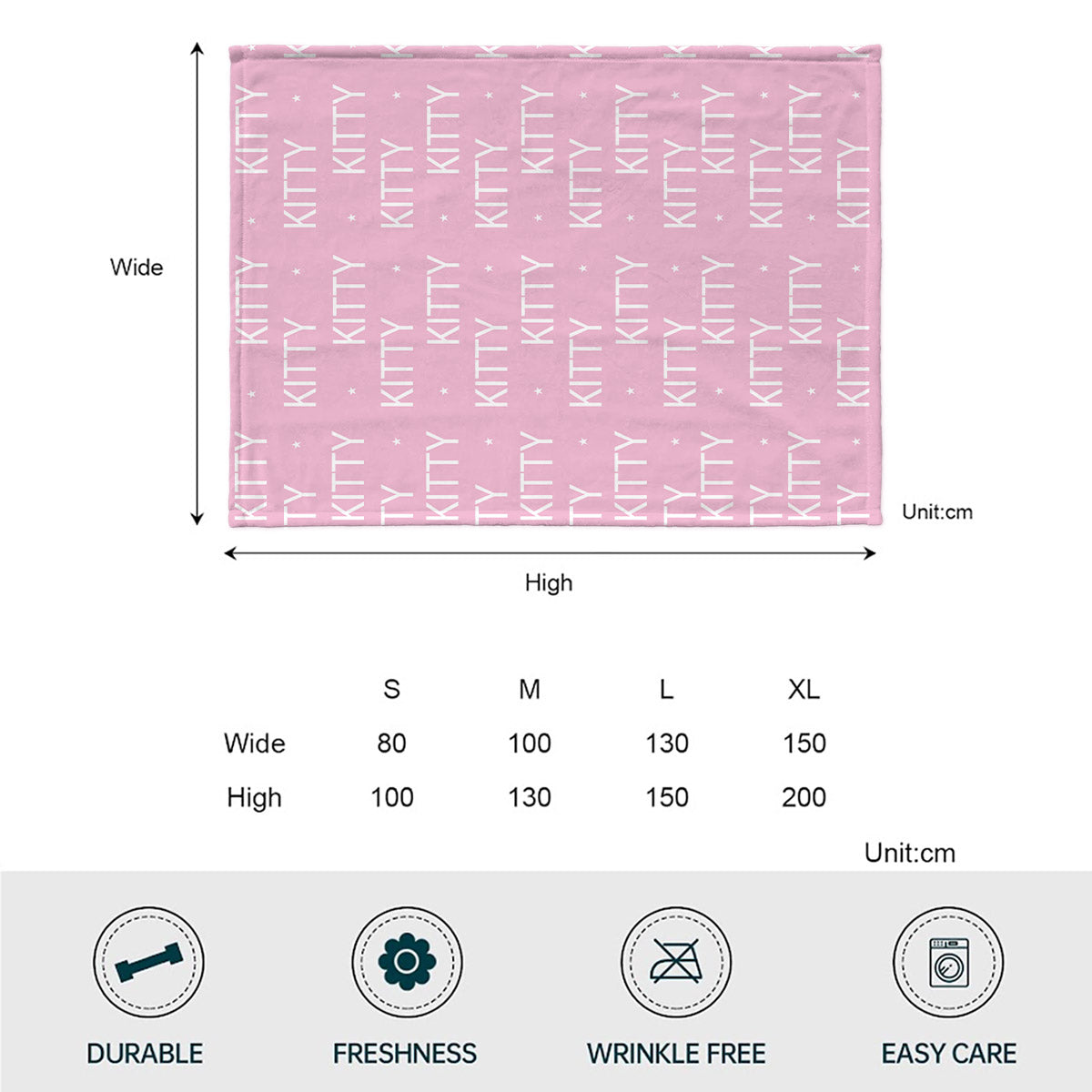 Custom Cat Name Pattern - Personalized Cat Blanket