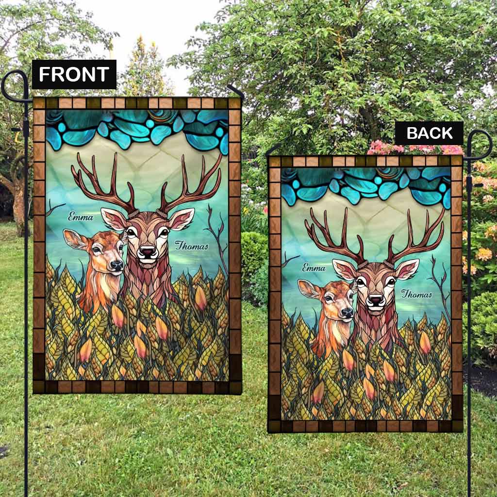Toi et moi, on gère ! - Drapeau de jardin personnalisé sur le thème de la chasse