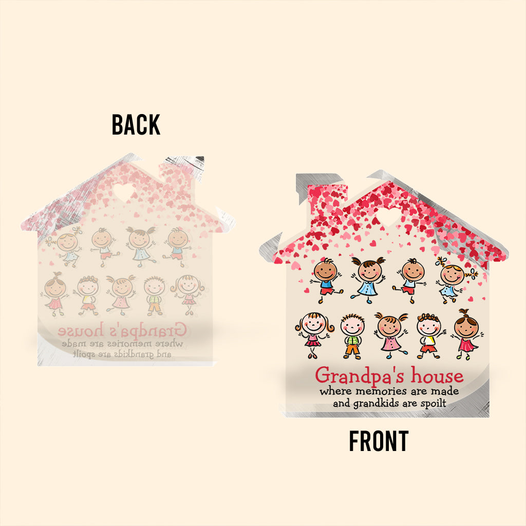 La Maison de Nana - Cadeau pour grand-mère, grand-père - Plaque acrylique personnalisée.