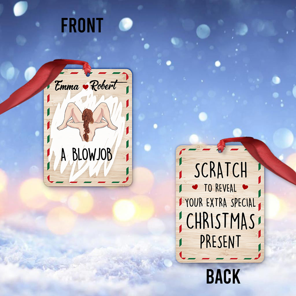 Ornement personnalisé pour couple à gratter pour révéler