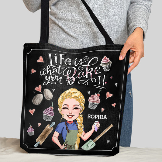 Life Is What You Bake It - Personalized Baking Tote Bag