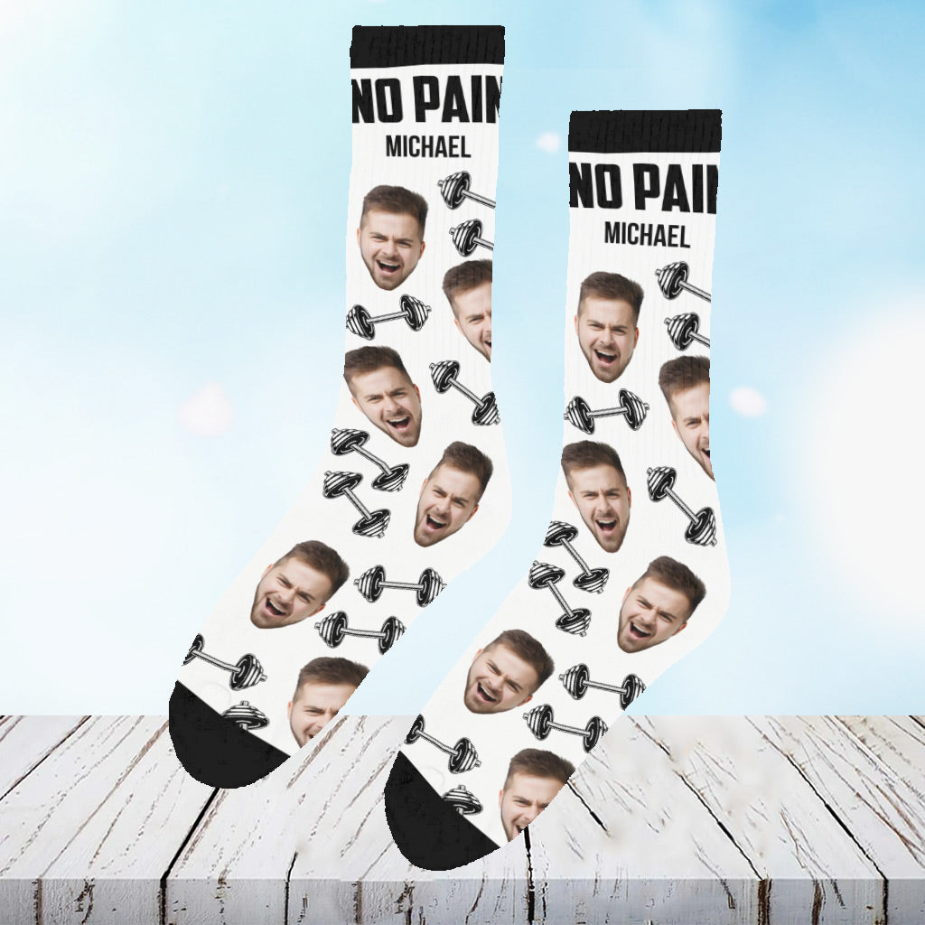 Pas de douleur, pas de gain - Chaussettes de sport personnalisées