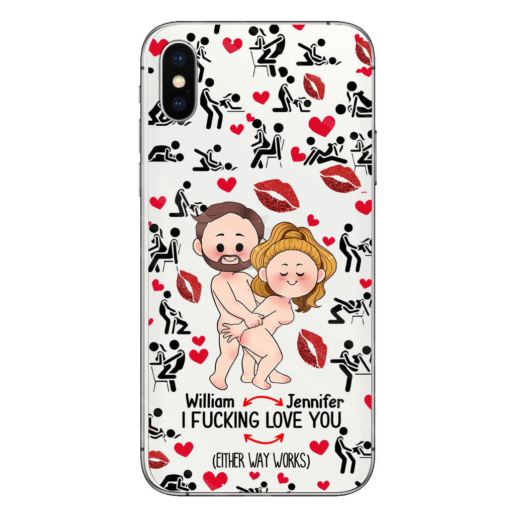 Je t'aime - cadeau pour mari, femme, petit ami, petite amie - Coque de téléphone transparente personnalisée