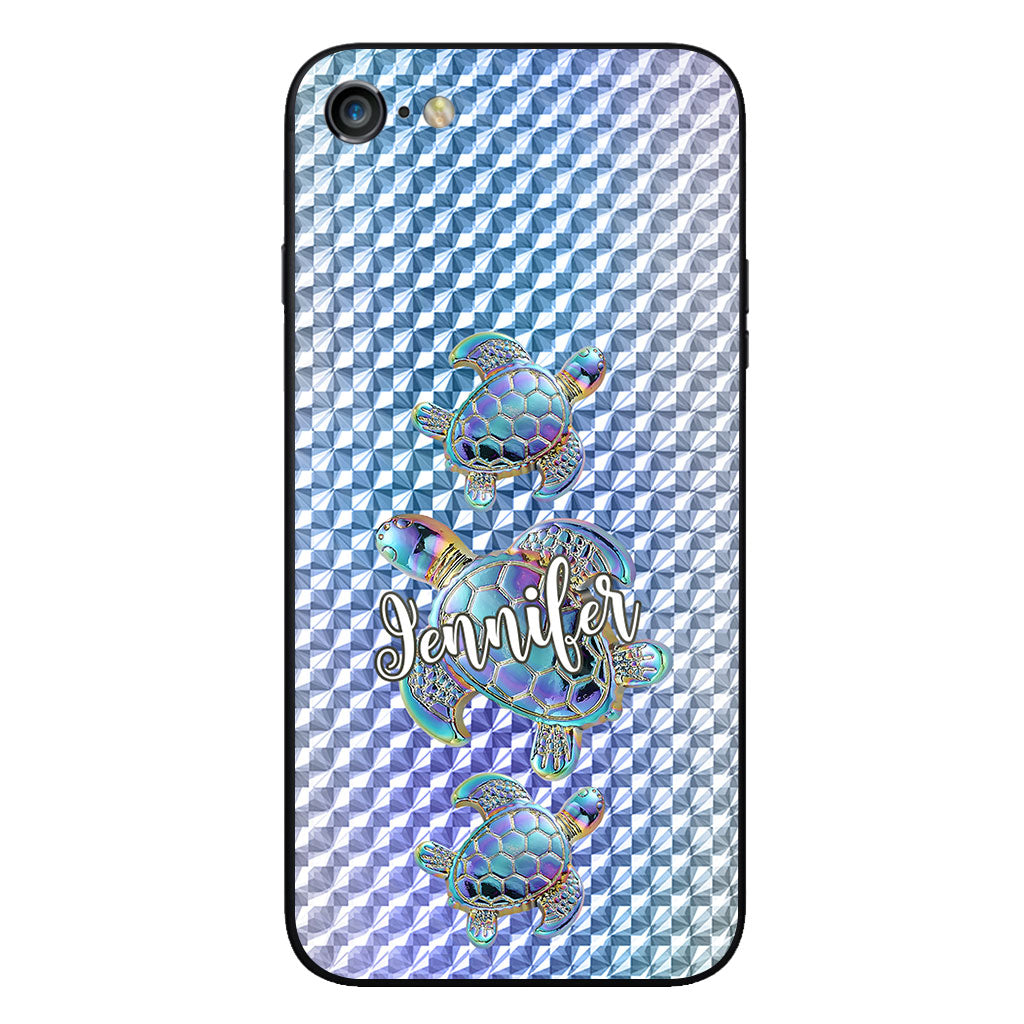 Salty Lil Beach - Personalized Turtle Clear Phone Case