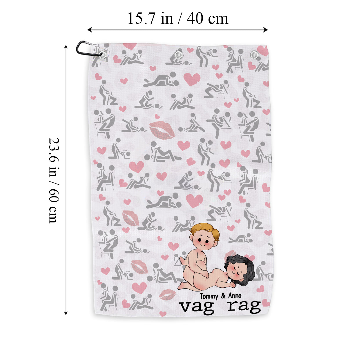 Serviette personnalisée pour couple Cum Rag