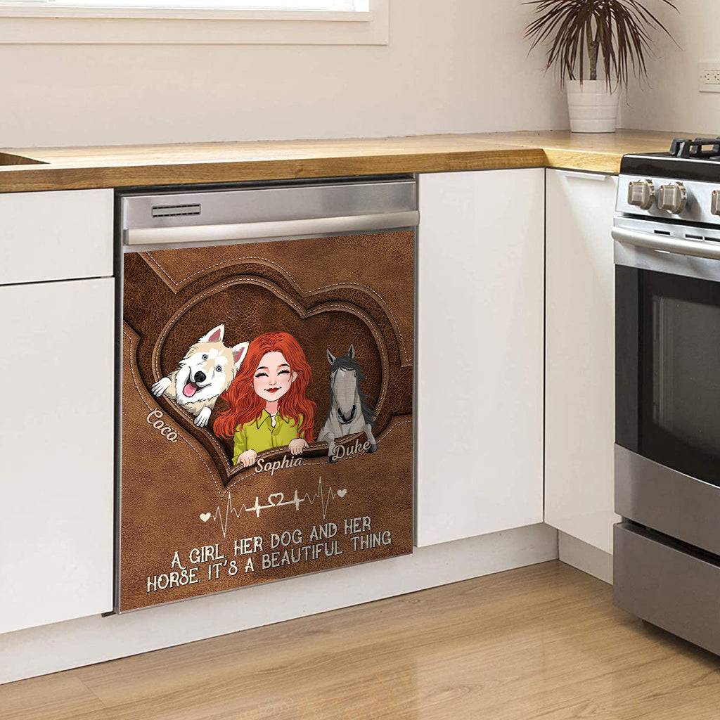 Couvercle de lave-vaisselle papillon personnalisé avec affirmations positives -