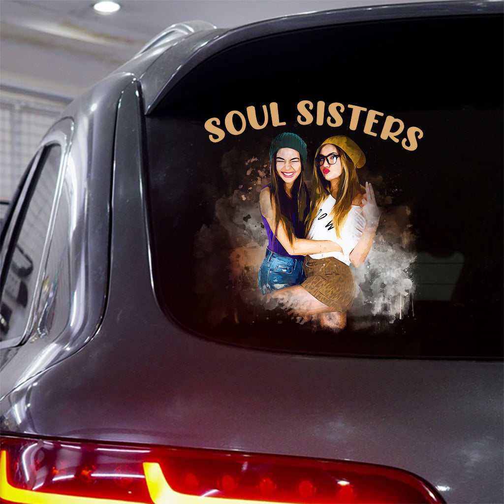 Meilleures amies - Autocollant personnalisé pour meilleure amie découpé à la forme