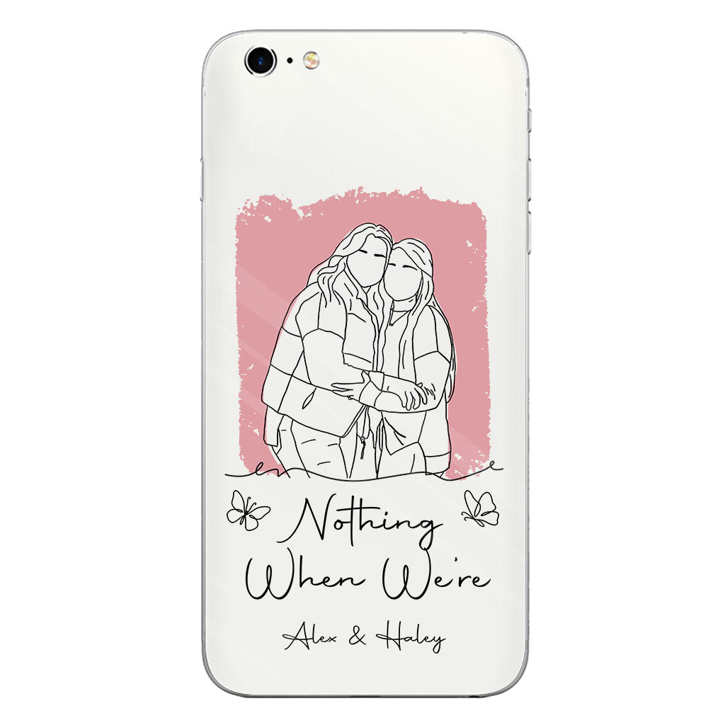 Nothing Makes Sense When We're Apart - Personalized Bestie Clear Phone Case