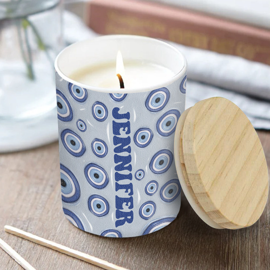 Check Ya Energy - Bougie de sorcière personnalisée avec couvercle en bois