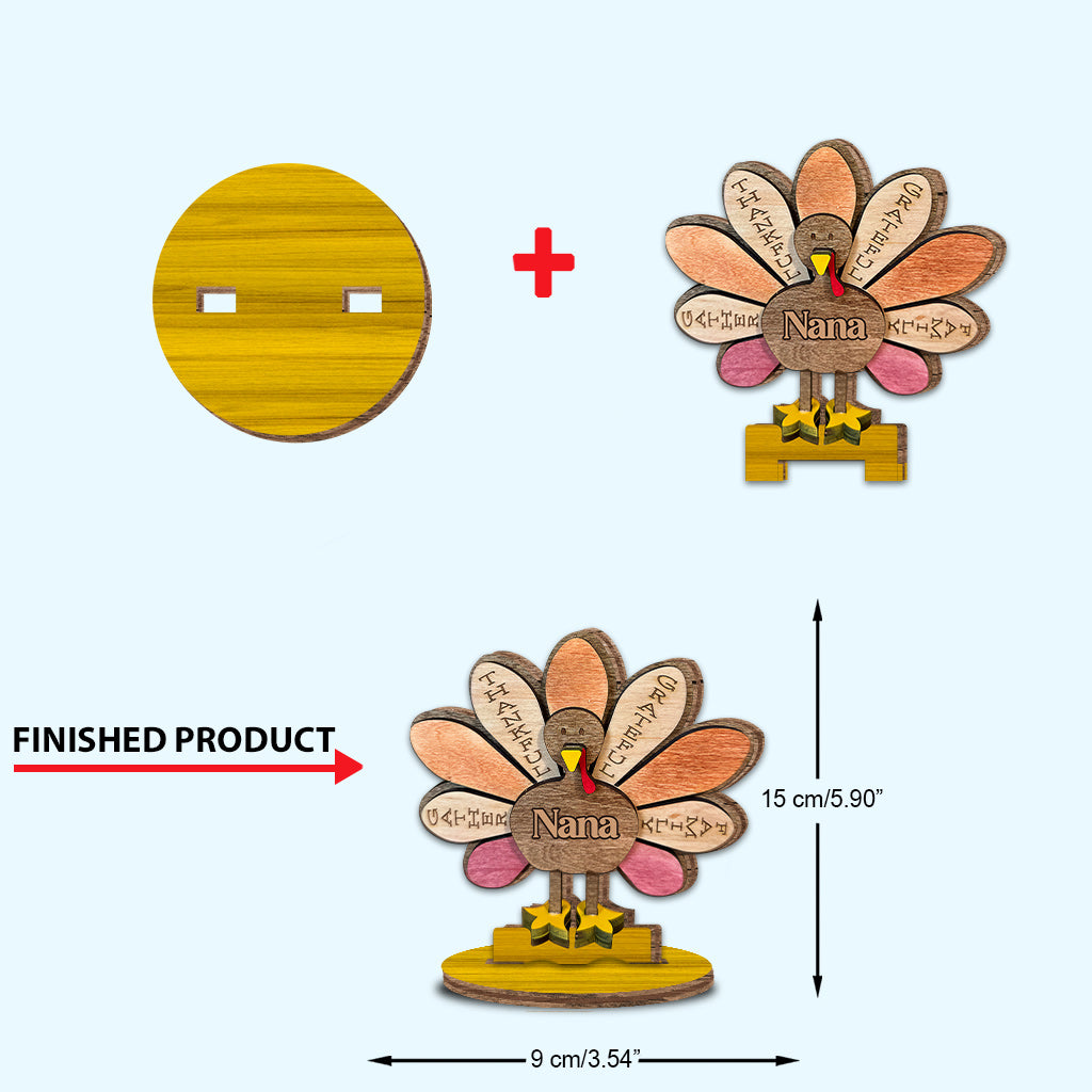 Grand-mère reconnaissante - Plaque en bois personnalisée pour agriculteur