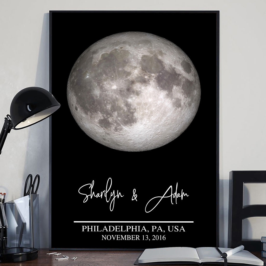 Le jour de notre rencontre - Toile et affiche personnalisées pour couples