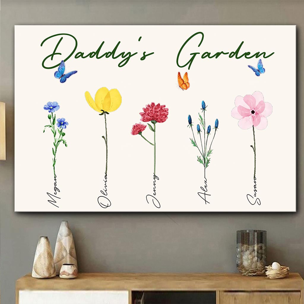 Le jardin de grand-mère - Cadeau pour grand-mère, grand-père, maman, papa - Toile et affiche personnalisées