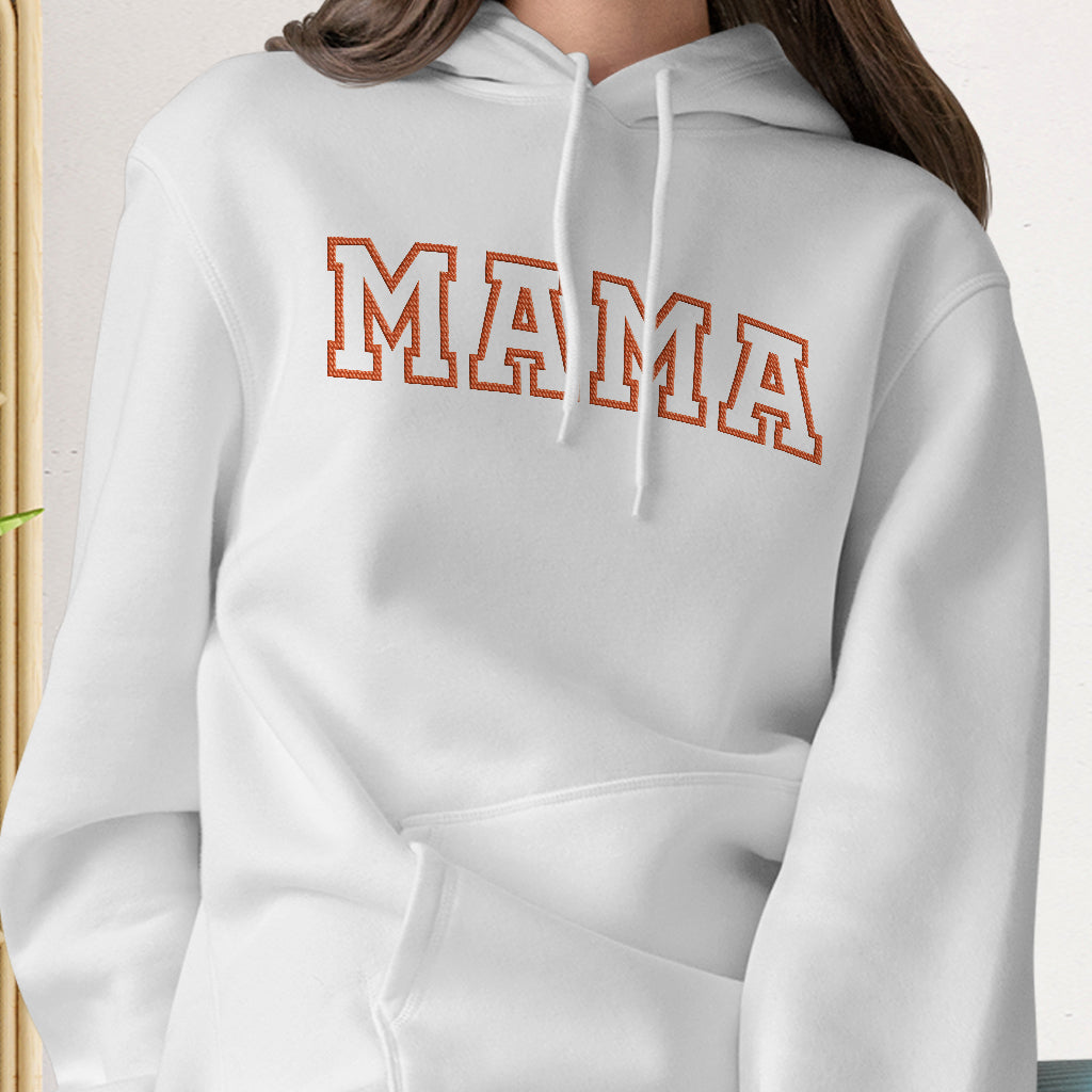 Sweat à capuche brodé personnalisé avec nom - Maman